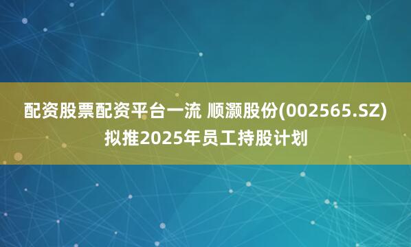 配资股票配资平台一流 顺灏股份(002565.SZ)拟推2025年员工持股计划